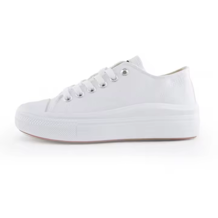 ANDY-Z  AZ1008 blanco Zapatillas de lona   para  mujer.  plataforma suela - 1