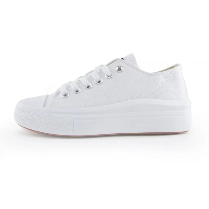 ANDY-Z  AZ1008 blanco Zapatillas de lona   para  mujer.  plataforma suela - 1
