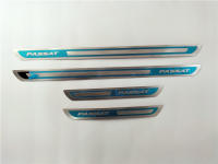 4PCS/Lot Placa De Entrada Ultrafina De Acero Inoxidable Para Volkswagen Passat B7 Cubierta De Pedal Para Puerta Del Coche - details 1