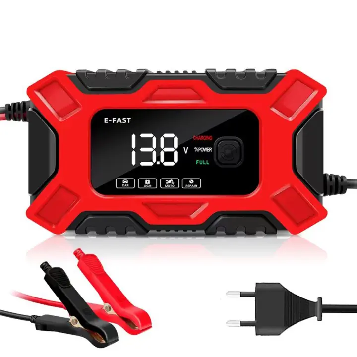 Cargador De Batería Para Coche E-FAST 12V/6A Automático 3 Etapas Portátil Para Mantener Y Desulfatar Baterías - 1
