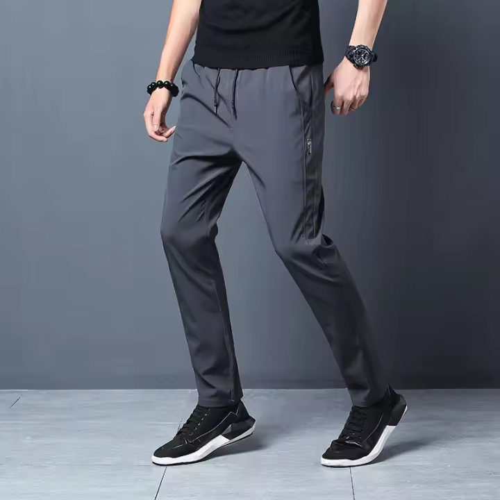 Pantalones Casuales Para Hombre FGKKS 2023 Color Sólido Ajustados Moda Pantalones De Calidad Alta Estilo Callejero - 1