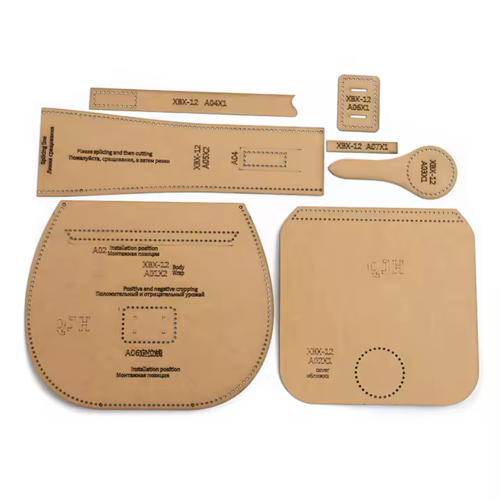 Plantillas De Papel Kraft Profesional Para Manualidades De Cuero 21x19x6.5cm Herramienta De Costura Para Mujer Set De Patrón De Bolso De Cuero DIY - 1