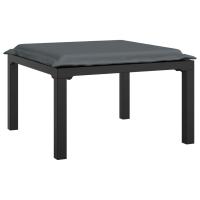 vidaXL Sillones esquina/ mesa/ reposapiés de jardín ratán PE negro y gris sofá de esquina, sofá central, reposapiés Conjunto Terraza Muebles Jardín Exterior Juego de Muebles de jardín Mueble Jardín Exterior Muebles de Salon Exterior - details 4
