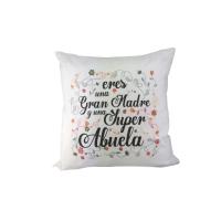 Cojín con frase : " Eres una Gran Madre y una Súper Abuela " . Regalo Abuelas .  COJIN Mamá . Frase yaya - details 0