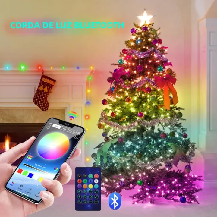 Tira De LED RGB IC WS2812B Control Bluetooth Inteligente Luces De Navidad Faeiry Impermeable Decoración De Fiesta Puerta - 1