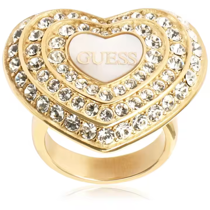 Anillo GUESS en plata, con diseño moderno y minimalista, ideal para complementar cualquier look con elegancia y un toque de sofisticación atemporal. - 1
