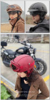 Casco De Motocicleta Retro PU Cuatro Moda Para Hombre Y Mujer Casco Medio Para Scooter Abs Material Peso 0.9kg - details 6