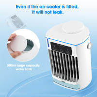 Aire acondicionado de escritorio, pequeño aire acondicionado con tanque de agua de 500 ml, ventilador de enfriamiento recargable por USB, 3 velocidades de viento, compacto y versátil, adecuado para el hogar, camping, automóvil. - details 9