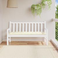 vidaXL Cojín de banco de jardín tela Oxford azul 150x50x7 cm en color Azul claro/Crema/Beige y más | acolchados duraderos para sofás de jardín terraza exterior - details 1