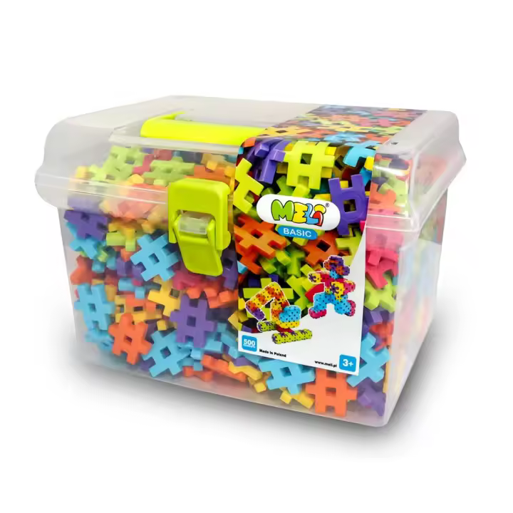 Construcción Meli Basic travel box 500 piezas figuras 3D - 1