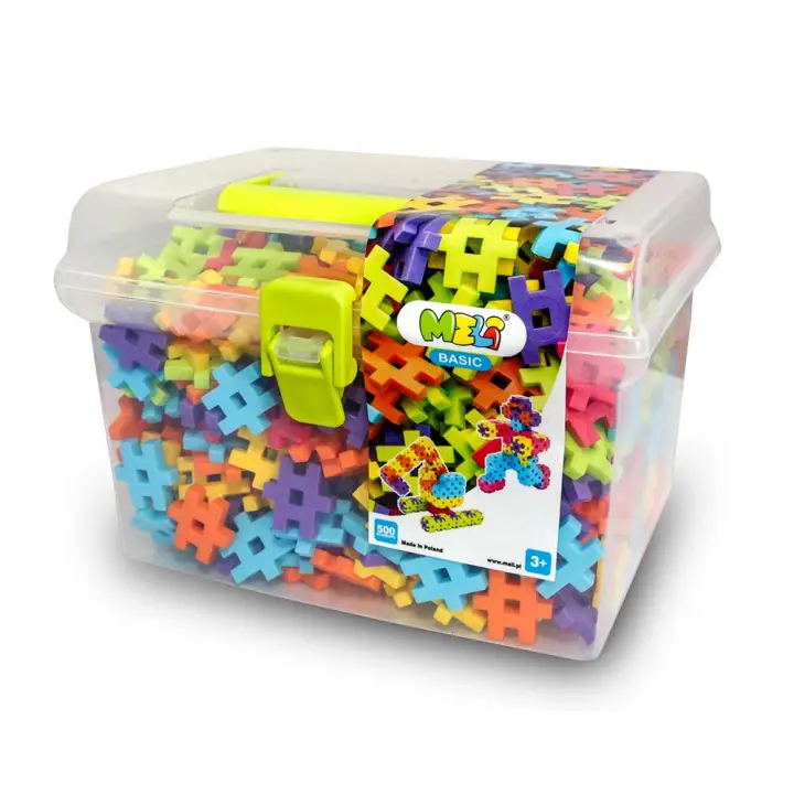 Construcción Meli Basic travel box 500 piezas figuras 3D - 1