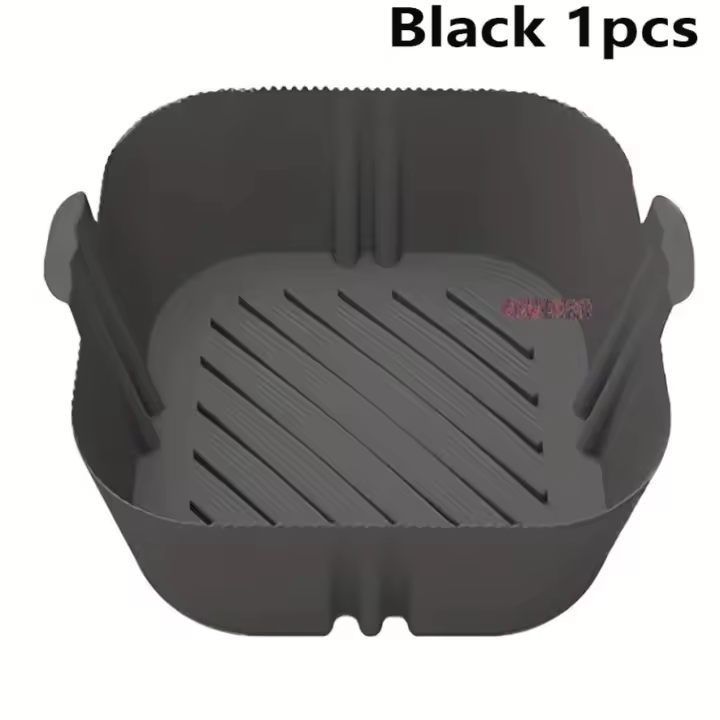 Bandeja de silicona para freidora de Aire, cesta de silicona reutilizable para Horno, pizza, chicken Frito, accesorios de revestisiento - 1