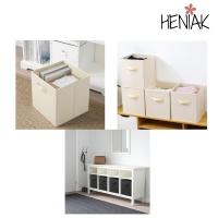Caja de almacenamiento tela rigida plegable con asas solucion almacenaje salon dormitorio baño juguetes libros ropa color blanco negro rosa - details 3