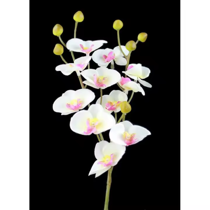 Orquídea de Tela para Decoración de Complementos - 11 Flores por Tallo - 1