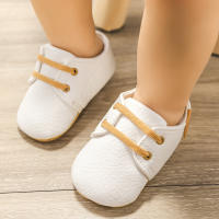 Zapatos De Cuero PU Retro Para Bebés Niños Y Niñas Estilo Británico Multicolor Antideslizantes Para Primera Caminata Suela De Goma Casual Para Niños Y Niñas - details 7