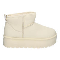 Davinia Shoes Botin Plano para Mujer con plataforma, Estilo Australiano, Forrado de Pelo, de Punta Redonda Shoes&Blues.es SL-725-Beige - details 1