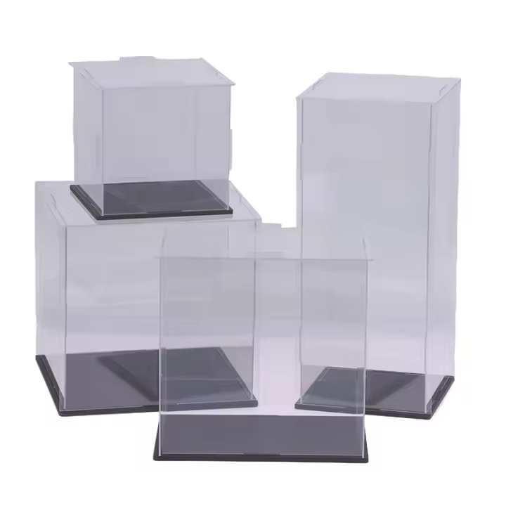 Caja De Exhibición De Acrílico Transparente 1Pc Para Muñecas Juguetes Coleccionables Protección Contra Polvo Tamaño 22 - 1