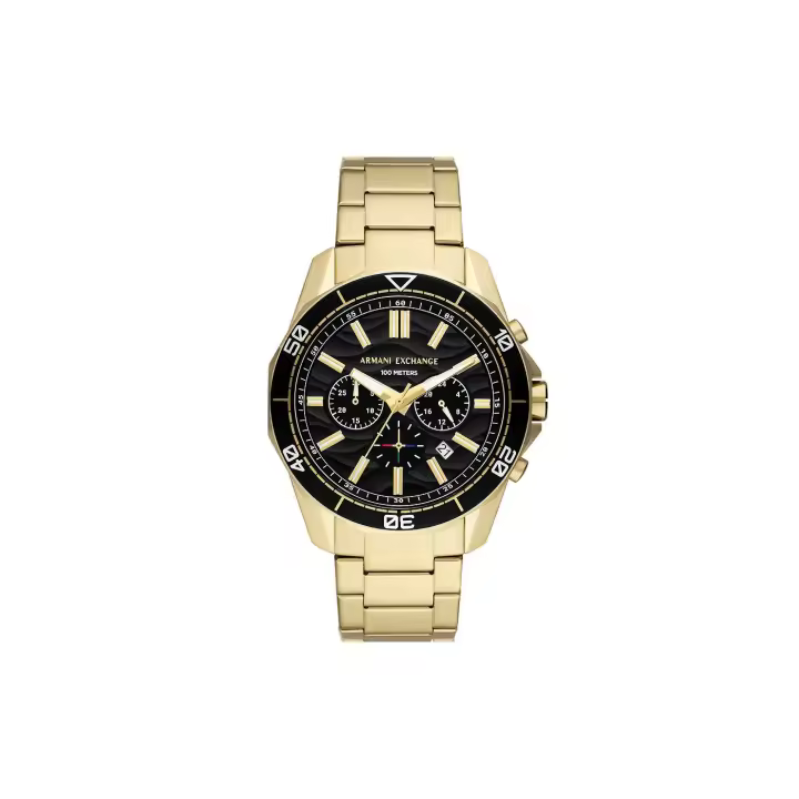 Reloj de hombre AX1958 cronógrafo de acero dorado - 1