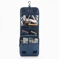 Bolsa De Cosméticos Grande Y Portátil Con Gancho Colgante Para Baño Organizador De Maquillaje Impermeable Y De Almacenamiento - details 0