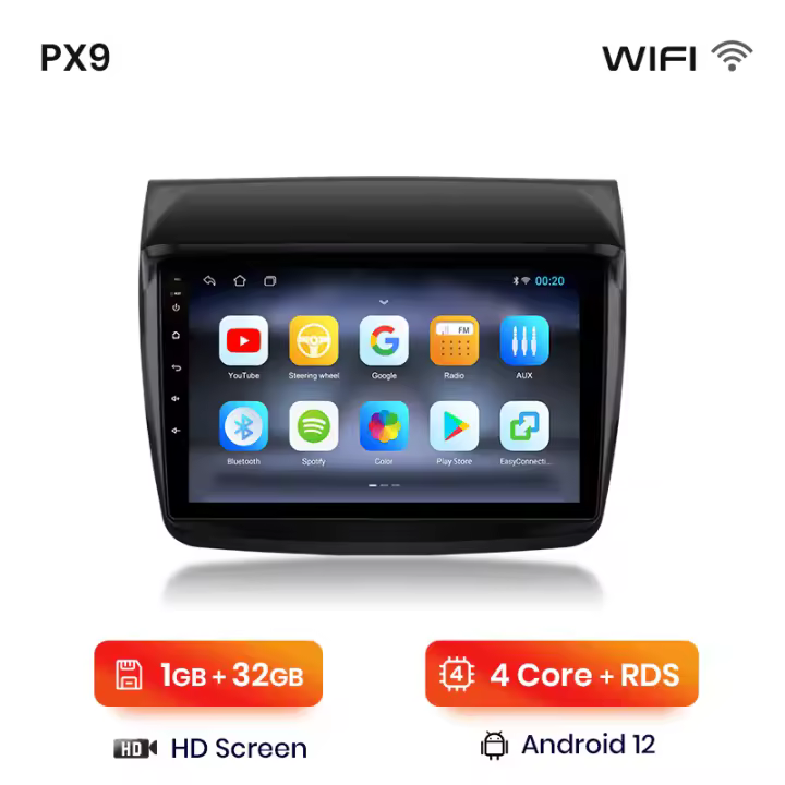 AWESAFE inalámbrico CarPlay Android Auto Radio para Mitsubishi Pajero Sport 2 L200 Triton 2008 2009 2010 2011 2012 2013 2014 2015 2016 coche reproductor multimedia GPS 2 din autoradio volante controles RDS Bluetooth - 1