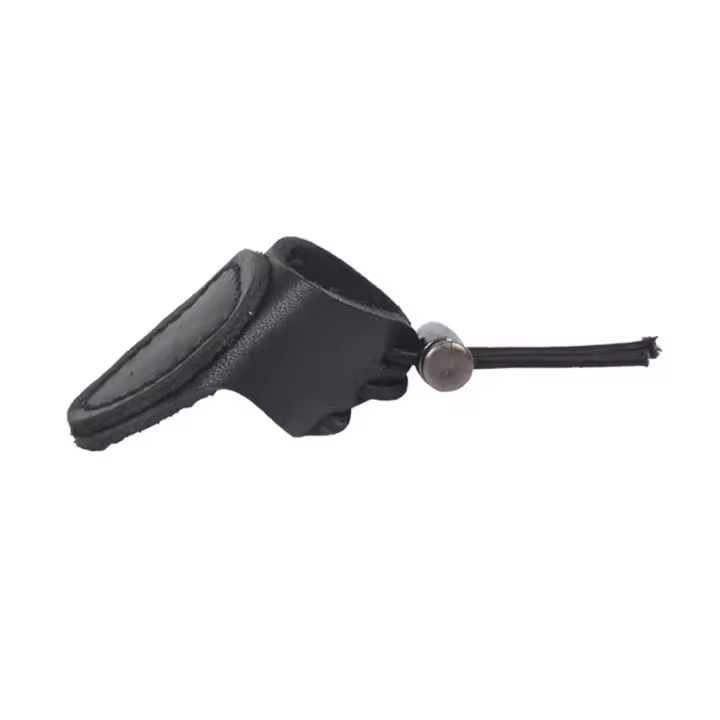 Protector De Dedo Para Arco De Cuero Suave Recurvo Anillo De Dedo Para Tiro Material De Cuero Oveja Negro Marrón - 1