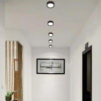 Lámpara De Techo Moderna Redonda Ultra Delgada LED Montaje En Superficie 5W 9W 12W Fixtures De Iluminación 220V 230V Cuerpo Blanco Cuerpo Negro - details 8