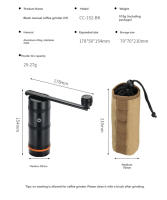 CAMPINGMOON Molinillo De Café De Acero Inoxidable Plegable Para Camping Estilo Italiano Manual Sin Desmontaje Necesario - details 3