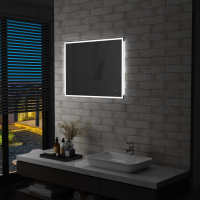 vidaXL Espejo de Pared de Baño con LED y Sensor Táctil Iluminación Dimensiones 60 x 50 cm, 80 x 60 cm, 100 x 60 cm - details 1