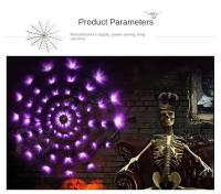 Decoración De Halloween Con Telas De Araña Luminosas 70 LED Colores Naranja Y Morado Para Exterior E Interior - details 11