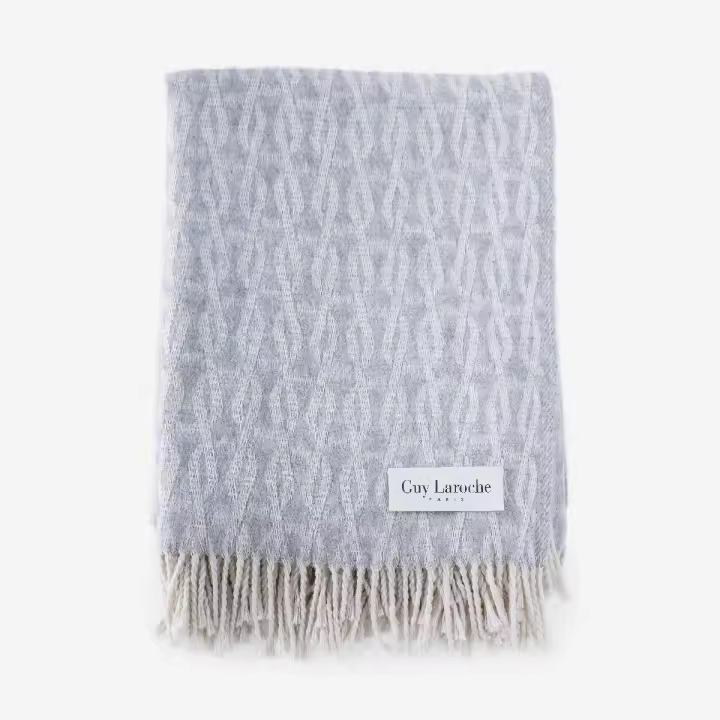 GUY LAROCHE - Plaid VIENNE gris 130x170 cm - 1