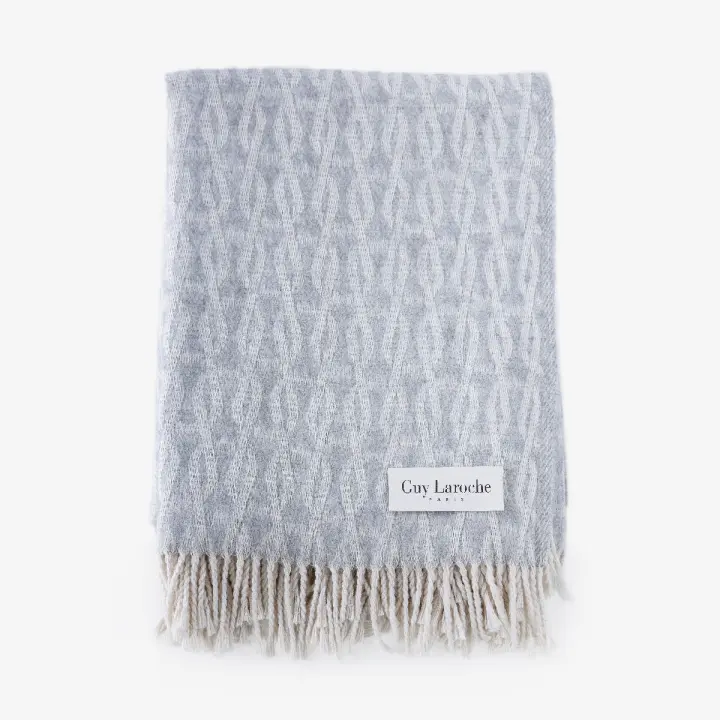 GUY LAROCHE - Plaid VIENNE gris 130x170 cm - 1