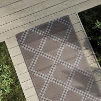 vidaXL Alfombra de exterior PP 80x250 cm alfombra al aire libre alfombras Color Azul,  Azul bebé,  Diseño cuadrado y mas - details 3