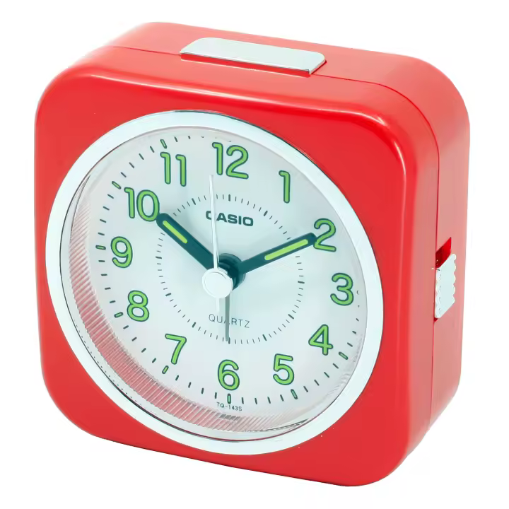 Casio Tq-143-4df  Despertador Analogico Para Unisex Color Rojo - 1