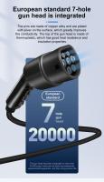 FERRASTAR Cargador de coche  Eléctrico,Cargador EV Portátil Tipo 2 Corriente Alterna (AC) de Estándar Europeo, Corriente Ajustable a 3 Fases de 16/32 Amperios, Pantalla Grande 2.4 Pulgadas con Visualización EV3, Uso Portátil o Colgado en la Pared - details 4