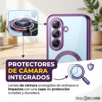 Funda + Protector Pantalla Cristal Templado para Samsung Galaxy A17 / A26 Carcasa Magnética de TPU con Borde Metalizado y Protector de Cámara Integrado - Meloenvias - details 2