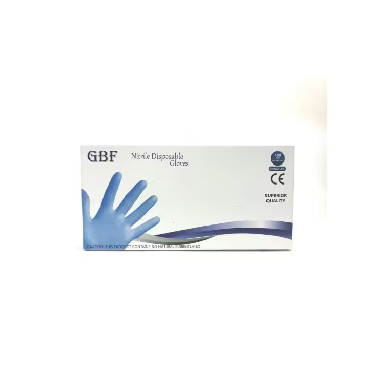GUANTES NITRILO DESECHABLES NO ESTERILES IMPERMEABLES ANTIVIRUS USO HOSTELERIA GBF TALLA L - 1