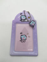 Kawaii BT21 Porta Tarjetas De Identidad De Anime Popular Con Cadena Para Llaves PVC Para Estudiantes Y Adultos Medidas 13.7x7.5CM Unisex - details 13