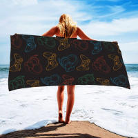 Toalla De Playa De Microfibra Absorbente Para Juegos Controller Toalla Ligera Y Rápida Secado Para Hombres Y Mujeres Para Natación Y Piscina - details 10