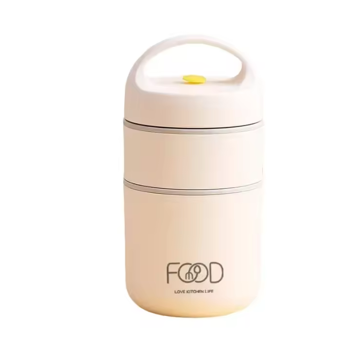 Caja De Almuerzo Térmica De Acero Inoxidable Con Bolsa Aislante Para Niños Termo De Sopa Y Comida Moderno Y Minimalista - 1