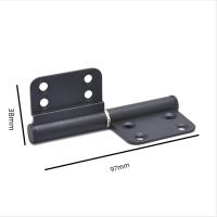 Juego De 2 Piezas De Juego De Bisagras De Puerta En Aluminio Negras De 4 Pulgadas Bisagra Desmontable Para Cocina Y Toilette Herramienta De Puerta Desmontable - details 1