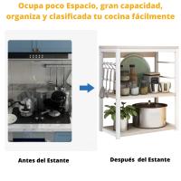 Estantería de Cocina Meyvaser | Estantes de Almacenamiento | Marco de Metal Blanco - details 2