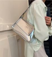 Bolso de noche para mujer, bolso tipo hobo, clutch Y2k, bolso plateado brillante, bolso de mano, bolso de hombro, bolso de fiesta, lindo bolso metálico, bolsos cruzados - details 0