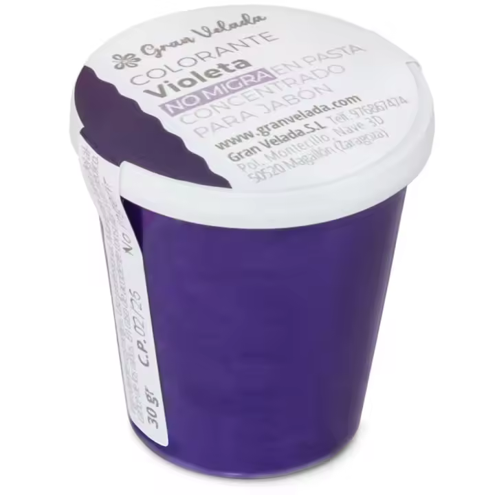 Colorante violeta no migra en pasta para jabón | Concentrado y duradero | Gran Velada, España | Ideal para jabones personalizados. - 1