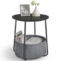 Mesa Auxiliar Redonda con Cesta de Tela - Espaciosa Mesa Lateral para Salón, Dormitorio o Mesita de Noche, Estilo Moderno, Disponible en Varios Colores - details 43