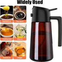 Botella De Espuma Para Cocinar 470ml 2 En 1 Dispensador De Aceite Para Air Fryer BBQ Con Etiquetas De Decoración Eco-amigable Herramienta De Condimentos Para Cocina - details 12