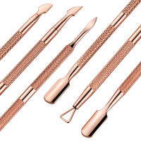 2/6pcs Pusher De Cutículas Doble Final En Acero Inoxidable Herramienta De Limpieza De Uñas Para Pedicura Y Manicura Eliminador De Piel Muerta - details 4