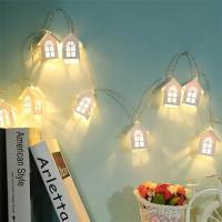 Cadena De Luces LED Para Pequeñas Casas 10 LEDs Operadas Por Batería Decoración Fairy Para Ambiente Guirnalda Colgante De Arbolera - details 4