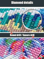 Diamond Painting Kit Completo Cuadros Diamantes 5D Niños Adultos Principiante Bordado Punto de Cruz Artes Manualidades Lienzo Diamond Painting Pared Decoras Round Drill 50x40cm - details 1