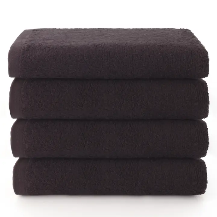 QUALITY TOWELS. Pack TOALLAS color NEGRO. Fabricadas en algodón cardado de 420 grs/m2. Packs de diferentes tamaños. Muy suaves y absorbentes. - 1