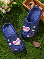 Zapatillas De Hadas Para Niñas En EVA Y Goma Elástica Azul Oscuro Antideslizantes Transpirables Sandalias De Playa Y Jardín Para Niñas De 3 a 12 Años - details 11